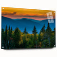 Acrylic print of a New Hampshire landscape in muted earth tones, ideal for bedroom or dining room decor.