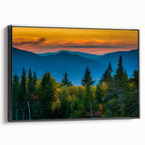 Black and white landscape art of New Hampshire on framed canvas, ideal for bedroom wall decor.
