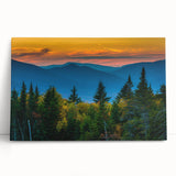 Black and white stretched canvas featuring a serene New Hampshire landscape, ideal for kitchen wall art or bedroom ambiance.