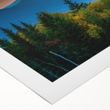 Art deco poster of New Hampshire scenery in muted earth tones on rolled canvas, suitable for dining room walls.