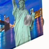 Large abstract wall art depicting New Jersey scenery in mid-century modernist style on acrylic glass.