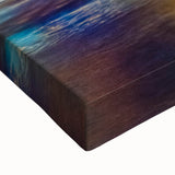 Large art featuring a black and white landscape of New Jersey on stretched canvas, suitable for bedroom wall decor.