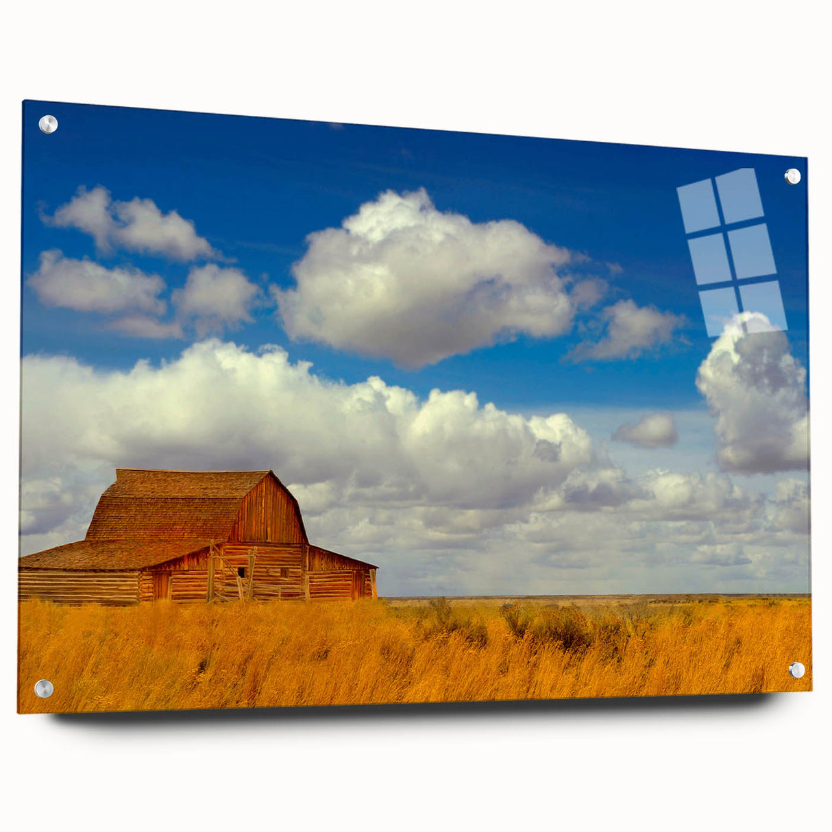 Large abstract wall art of New Mexico scenery in muted earth tones on acrylic glass.
