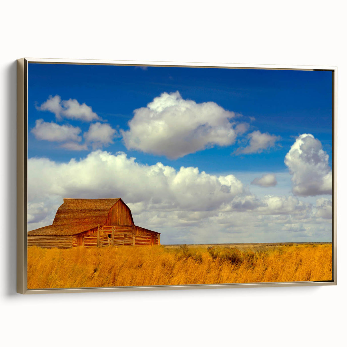 Framed canvas depicting a vintage-style New Mexico landscape in muted earth tones, suitable for bedroom wall art.