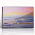 Large abstract wall art featuring white sands of New Mexico in muted earth tones, framed acrylic.