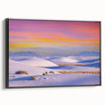 Black and white wall art featuring the White Sands landscape in New Mexico on a framed canvas, ideal for bedroom decor.