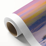 Art deco poster of White Sands, New Mexico in pastel shades on rolled canvas, ideal for nursery wall art.