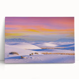 Black and white photo of White Sands on stretched canvas, suitable as large kitchen or bedroom wall art.
