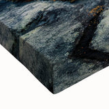 Large art featuring the Blue Ridge landscape in black and white on stretched canvas, suitable for bedroom wall decor.