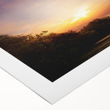 Art deco poster of Cape Hatteras with muted blue and gray tones on rolled canvas, suitable for dining room wall art.