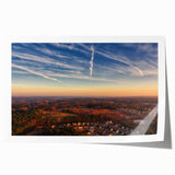 Extra large rolled print of Durham, North Carolina scenery in muted earth tones, ideal for art wall dining room.