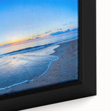 Textured black wall art featuring a colorful Outer Banks scenery on extra large framed canvas, ideal for living room decor.