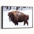 Black and white framed canvas of a North Dakota landscape, ideal for bedroom wall decor.