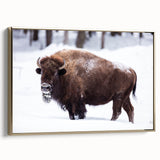 Framed canvas of North Dakota landscape in black and gold tones, ideal for bedroom wall art.