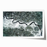 Extra large rolled print of Adirondacks scenery in muted earth tones, ideal for art wall dining room.