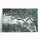 Black and white stretched canvas of Adirondack scenery, ideal for kitchen wall art or bedroom ambiance.