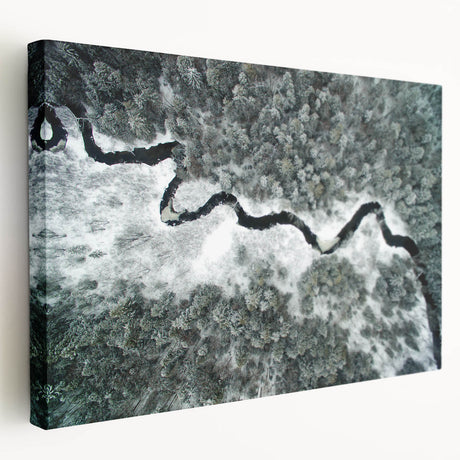 Scenic Adirondacks landscape on large stretched canvas, featuring lush greenery and serene lake, ideal for kitchen wall art.