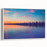 Vintage poster art of Long Island, NY, featuring colorful elements on a large, framed canvas, ideal for living room decor.