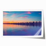 Extra large rolled print of Long Island scenery with vibrant floral elements, ideal for dining room wall art.