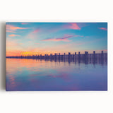 Black and white stretched canvas of Long Island, NY scenery, suitable as large kitchen wall art.