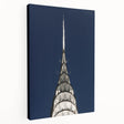 Side view of a large canvas art depicting the Chrysler Building in grayscale tones, suitable for kitchen wall decor.