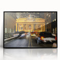 Large abstract wall art of NYC's Grand Central in black and white tones, acrylic print framed in black.