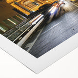 Art deco poster of Grand Central Station in monochrome tones on rolled canvas, suitable for dining room wall art.