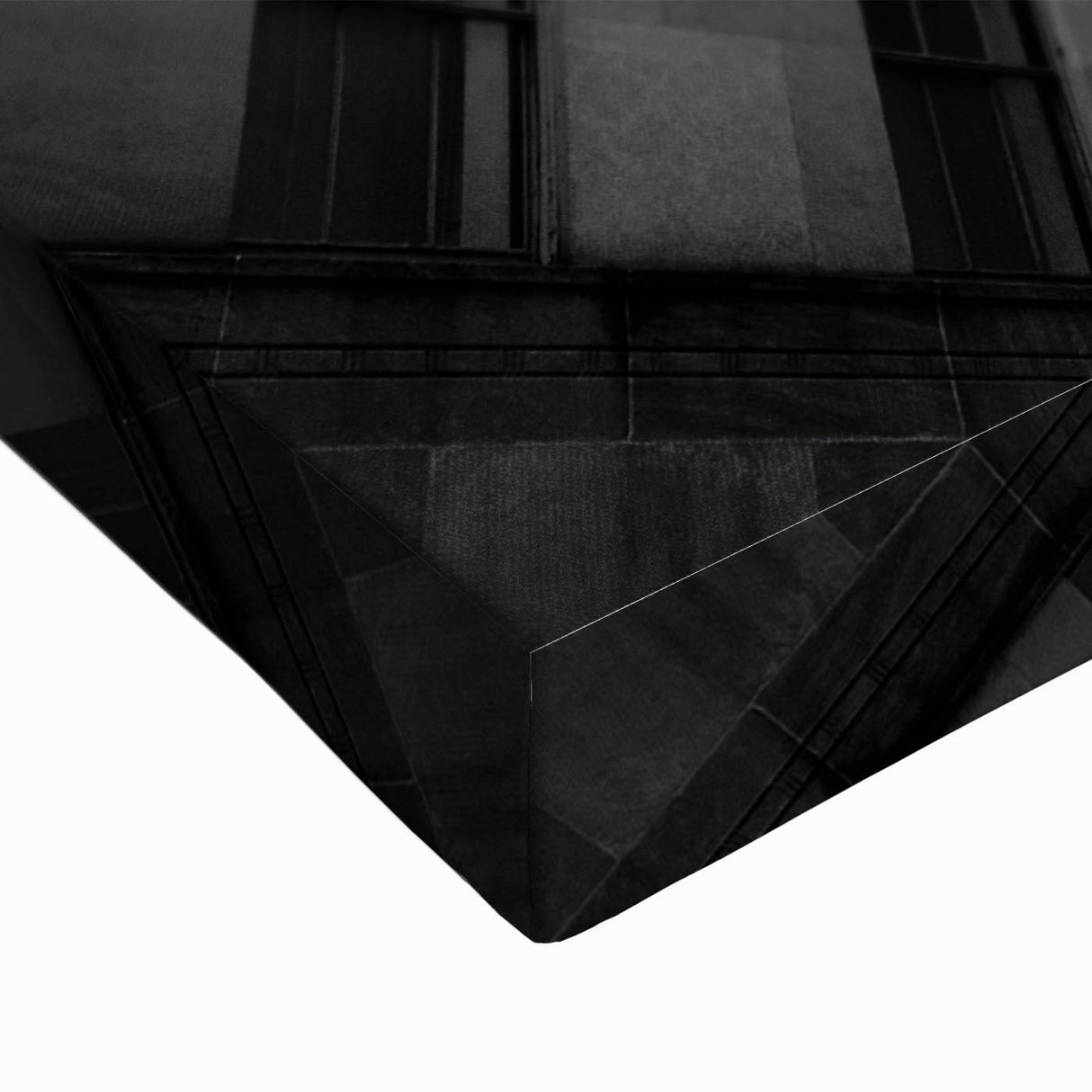 Black and white landscape art painting of New York City on stretched canvas, ideal for bedroom wall decor.