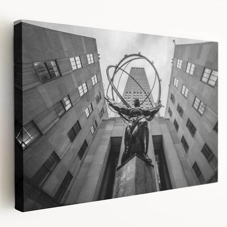 Large art depicting the New York City skyline at sunset on stretched canvas, suitable for kitchen wall decor.