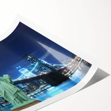 Extra large rolled print featuring a line art design of the Statue of Liberty, executed in black and white.