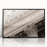 Large abstract wall art of NYC's Wall Street in black and white tones on framed acrylic, suitable for modern office decor.