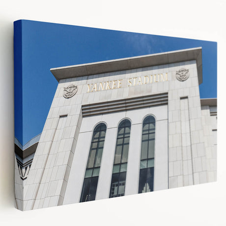 Side view of a large canvas featuring a monochrome New York City skyline, ideal for kitchen wall art.