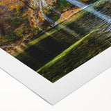 Art deco poster of Oklahoma scenery in muted earth tones on rolled canvas, suitable for dining room wall art.