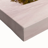 Black and white landscape art painting of Crater Lake, Oregon on stretched canvas, suitable for bedroom wall decor.