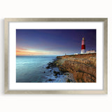 Textured abstract art print of Portland scenery in muted earth tones, framed in silver, ideal for bedroom art.