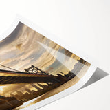 Extra large rolled print featuring line art flowers in a monochrome palette, ideal for large living room wall art.