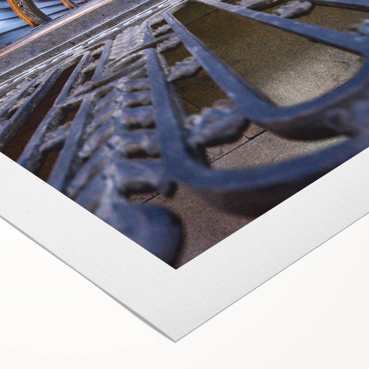 Art deco poster of Pittsburgh skyline in muted gray and blue tones on rolled canvas, suitable for dining room wall art.