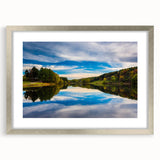 Abstract textured art print of Pennsylvania scenery in muted earth tones on a silver-framed mat, ideal for bedroom decor.