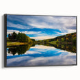 Black and white framed canvas featuring a vintage-style Pennsylvania landscape, suitable for bedroom decor.