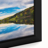 Extra large framed canvas featuring a textured depiction of a Pennsylvania landscape in black with colorful accents.