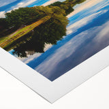 Art deco poster featuring a stylized Pennsylvania scenery in pastel colors on rolled canvas, suitable for dining room decor.