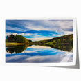 Rolled canvas print of a Pennsylvania landscape with lush greenery and floral elements, ideal for art wall dining room decor.