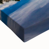 Black and white landscape art painting of a Pennsylvania scenery on stretched canvas, suitable for bedroom wall art.