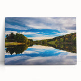 Black and white photo of Pennsylvania scenery on large stretched canvas, ideal for kitchen wall art.