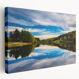 Large canvas print of a Pennsylvania landscape in muted earth tones, suitable for kitchen wall art.
