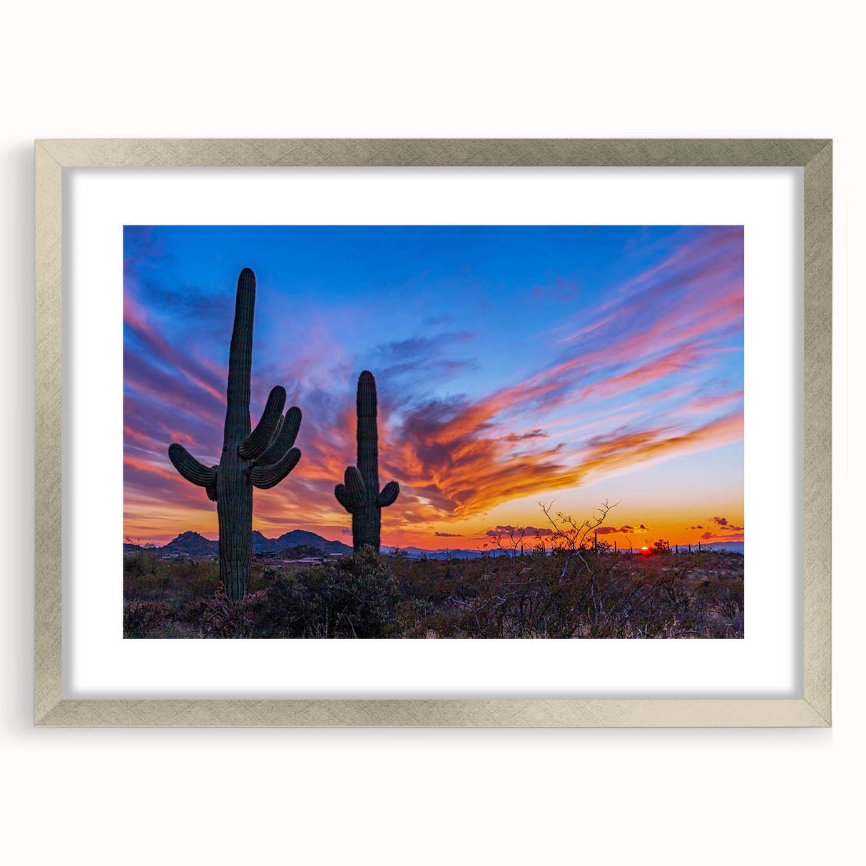 Textured abstract art print of Phoenix valley in muted earth tones on a framed canvas, suitable for bedroom decor.
