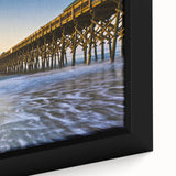 Extra large framed canvas featuring a textured depiction of Charleston, South Carolina in vibrant colors.