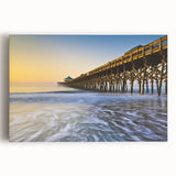 Black and white photograph of Charleston scenery on large stretched canvas, suitable for kitchen wall art.