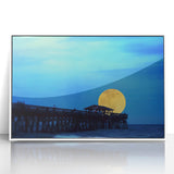 Framed acrylic print of a South Carolina landscape in art deco style, ideal for nursery wall art.