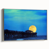 Framed canvas landscape art painting depicting a colorful South Carolina scenery, ideal for living room decor.